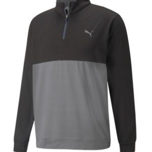 Puma Gamer Colourblock Quarter Zip Pullover - Black & Grey