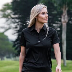 Custom Apparel Ladies Iconic Golf Shirt - Black