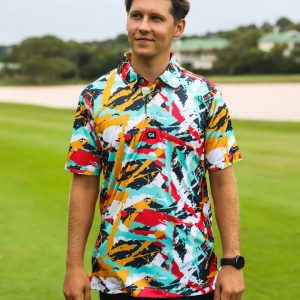 Custom Apparel Funky Golf Shirt - Splashes & Smudges