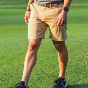 Custom Apparel Golf Shorts - Khaki