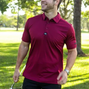 Custom Apparel Iconic Golf Shirt - Burgundy