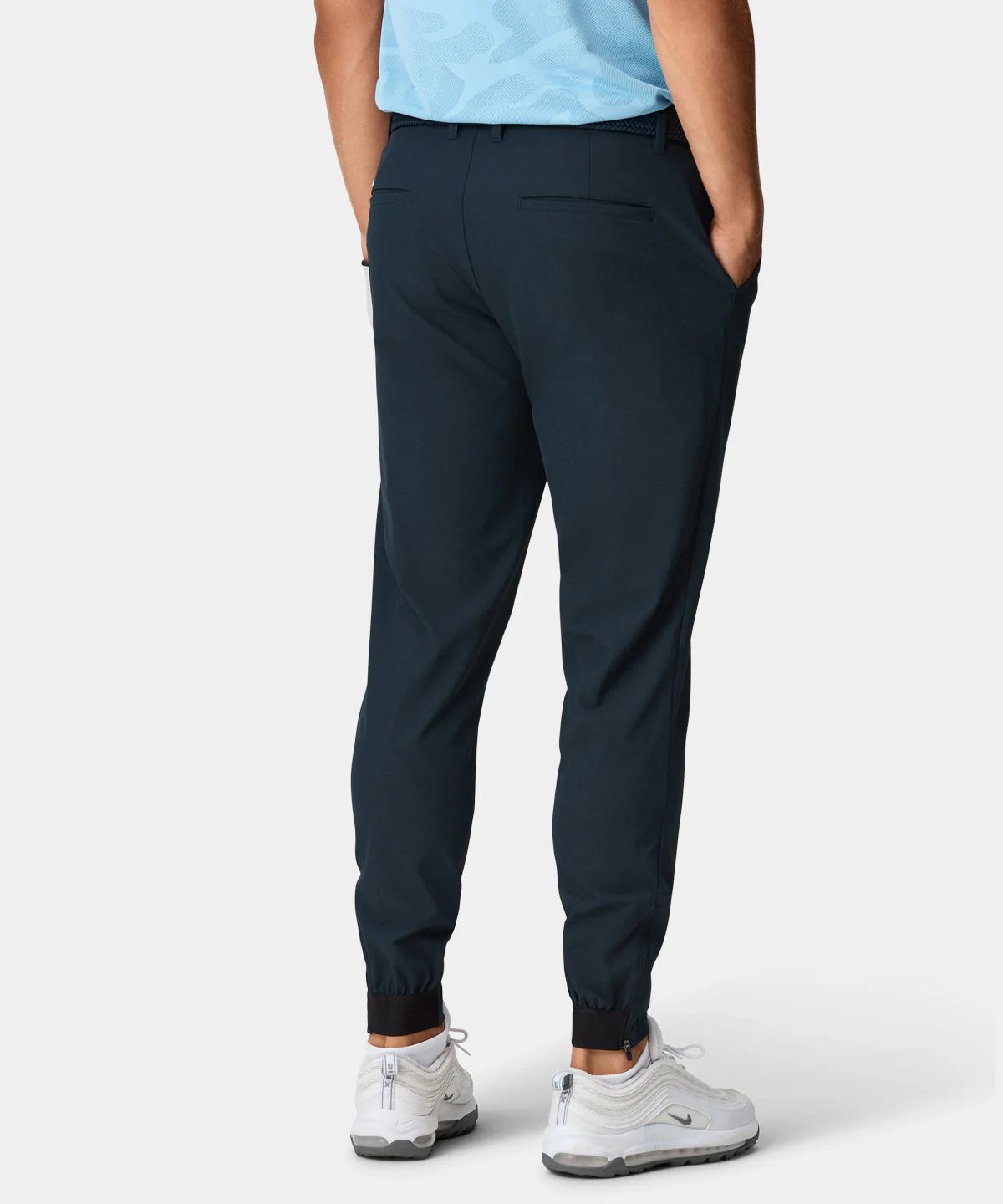 Macade Men's Navy Four-Way Stretch Joggers - Image 3