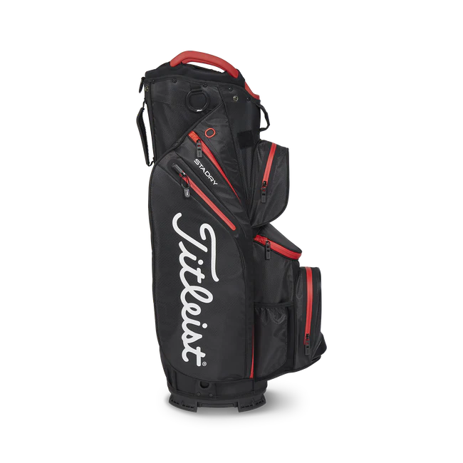 Titleist Cart 14 StaDry Bag - Black / Red - Image 3