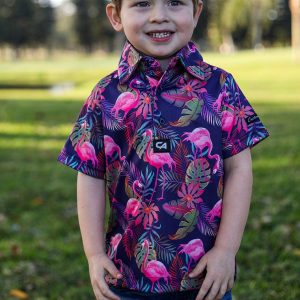 Custom Apparel Junior Funky Golf Shirts - Vibrant Mingos