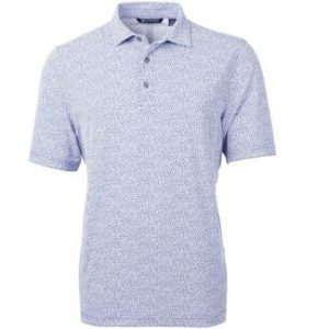 Cutter & Buck - Eco Pique Men's Polo Shirt Blue / White