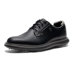 FootJoy Traditions Blucher Golf Shoe - Black/Black (Medium)