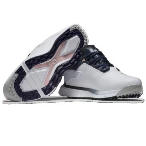FootJoy Pro SLX Ladies Golf Shoe - White / Navy / Pink (Wide)