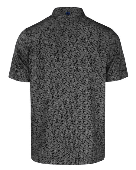Cutter & Buck Pike Eco Pebble Print Stretch Men's Polo Shirt - Black - Image 2