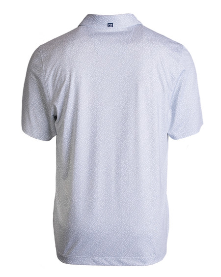 Cutter & Buck Pike Eco Pebble Print Stretch Men's Polo Shirt - Polished White - Image 2