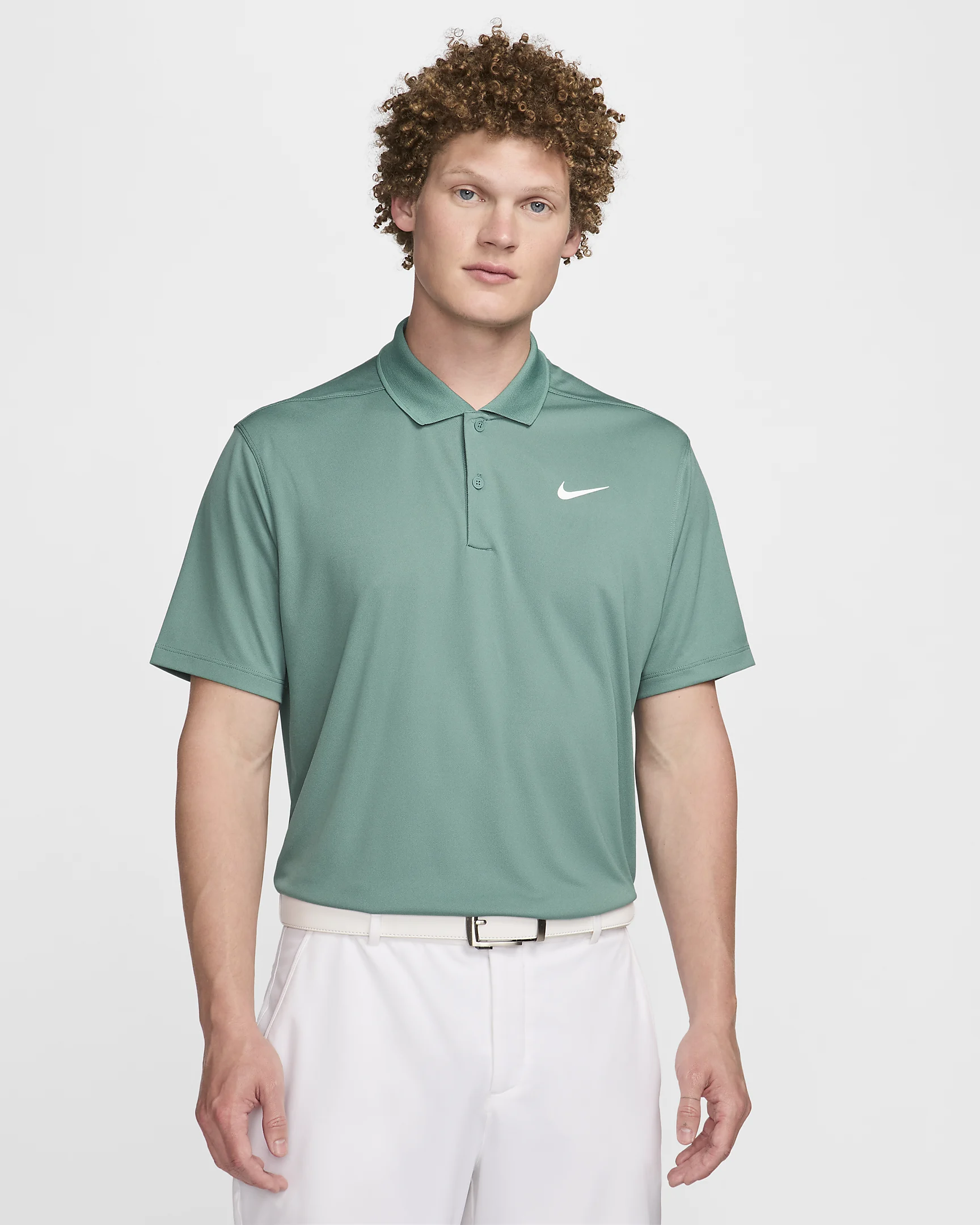 Nike Golf Dri-Fit Victory Solid Shirt - Bicoastal / White - Image 2