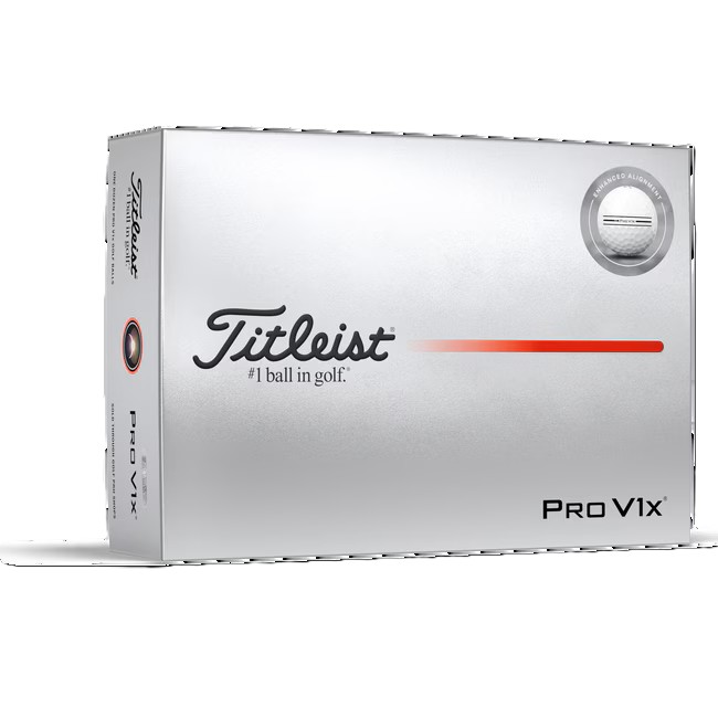Titleist Pro V1x Enhanced Alignment Golf Balls - White