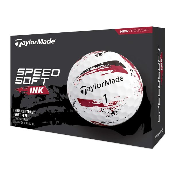 Red Speed Ink TaylorMade Speed Soft Ink Golf Balls – Red – Simply Golf SA