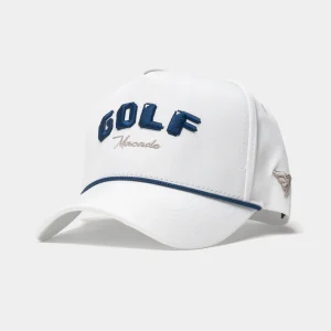 Macade White Crossover Rope Snapback