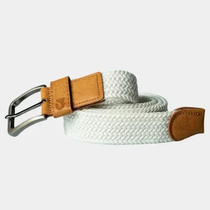 Custom Apparel Woven Belt - White / Navy / Light Grey