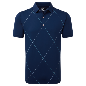 FootJoy Raker Lisle Golf Shirt - Deep blue