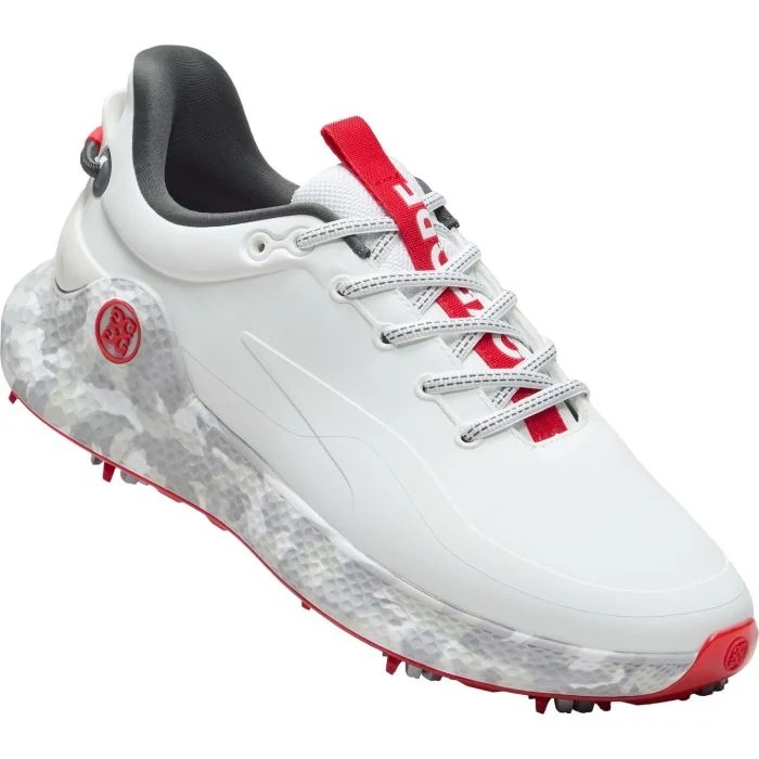 G/FORE MG4+ O2 G/LOCK Camo Midsole Golf Shoes - Snow/Charcoal - Image 7