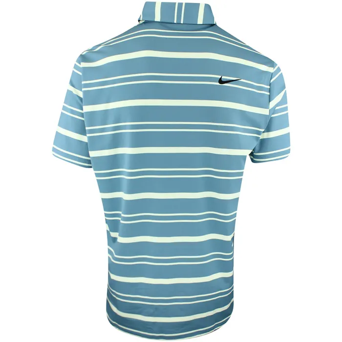 Nike DF Tour Polo Stripe - Mineral Teal / Citron Tint / Black - Image 3