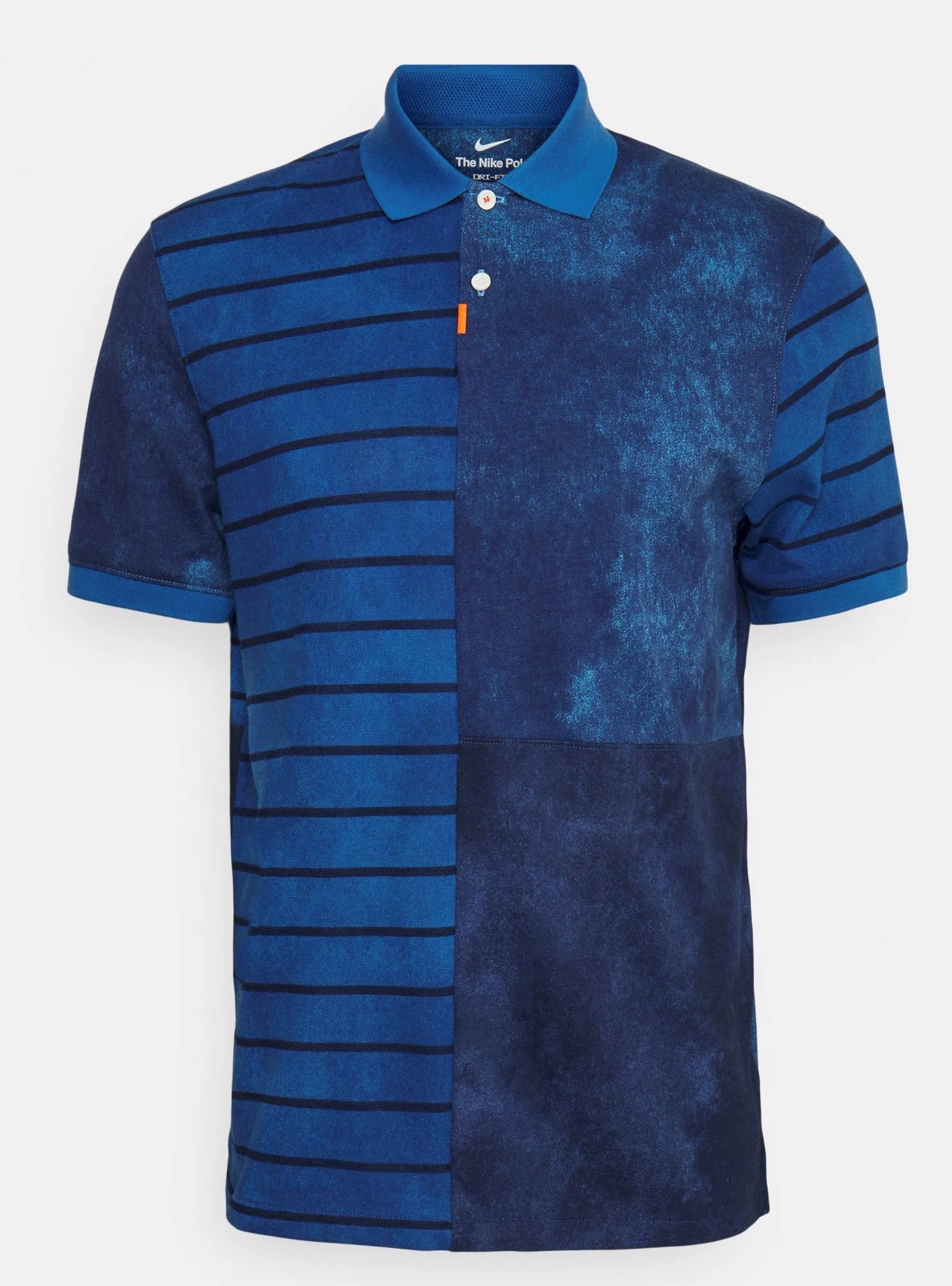 Nike Dri-Fit Polo Colourblock Slim Fit Golf Shirt - Navy & Blue