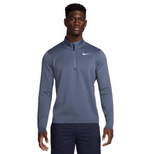 Nike Men's Golf Victory Thermaflex Half Zip - Diffused Blue / Obsidian White