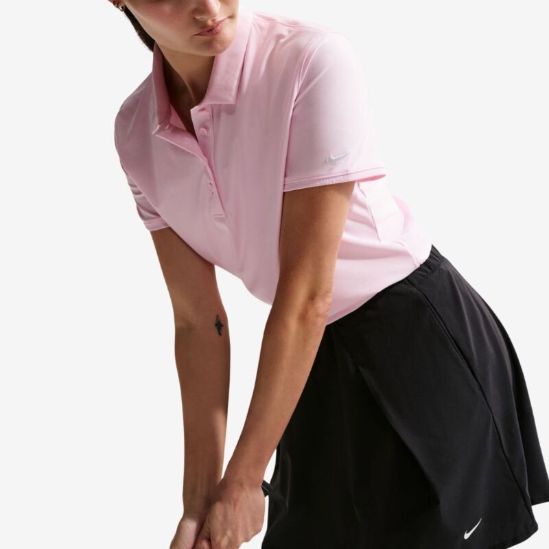 Nike Ladies Golf Victory Shirts - White&Black / Foam Pink&White / Canon White - Image 9
