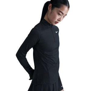 Nike Women's Golf Victory 1/2 Zip Midlayer - Black/White