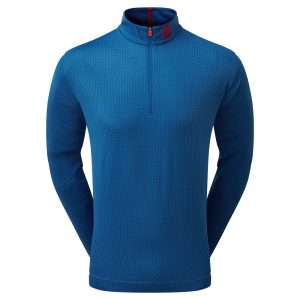 FootJoy Tonal Print Knit Chill-Out Golf Sweater - Blue New