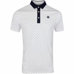 Puma Pure Geo Polo Shirt - White Glow-Deep Navy