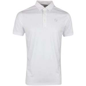 Puma Solid Polo Shirt  - Glow White