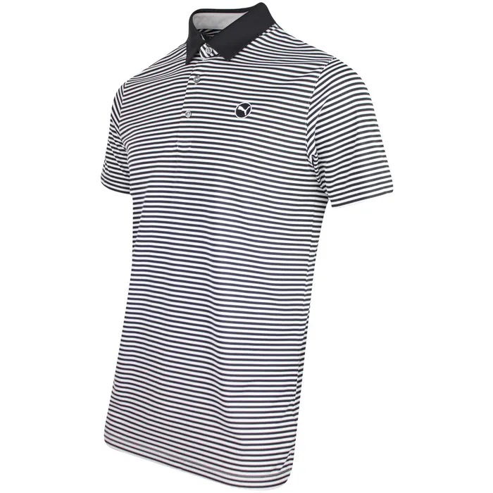 Puma Pure Stripe Polo Shirt - Black / White - Image 3