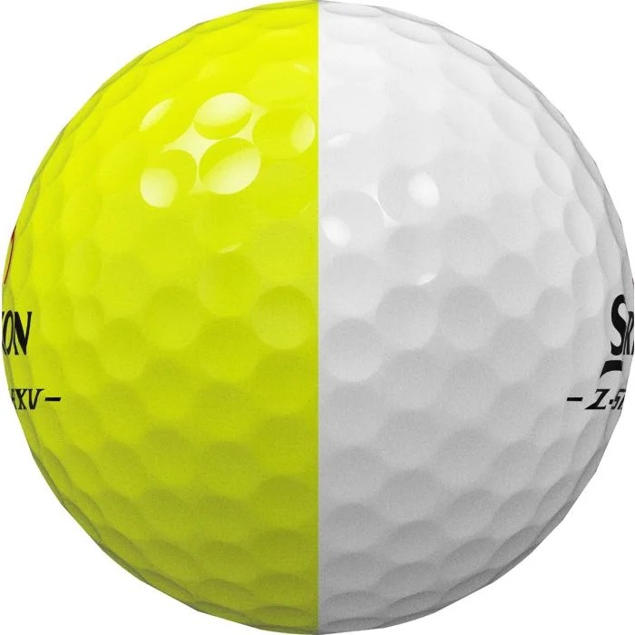 Srixon Z-Star XV Divide Golf Balls - Yellow / White - Image 3