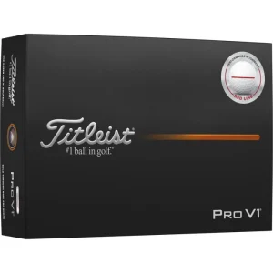 Titleist Pro V1 Performance Alignment Golf Balls - White - Red Line