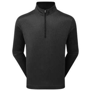 FootJoy Wordmark Chill-Out Zip Neck Sweater - Black