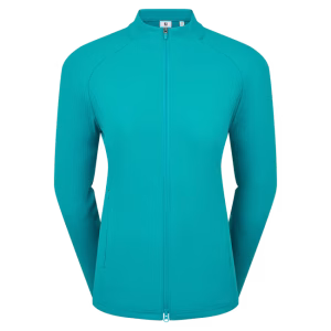 FootJoy Ladies Full-Zip Rib Midlayer - Tile Blue