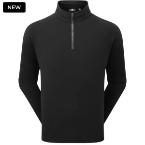 FootJoy Wordmark Chill-Out Zip Neck Sweater - Black