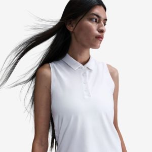 Nike Ladies Golf Victory Sleeveless Polo - White