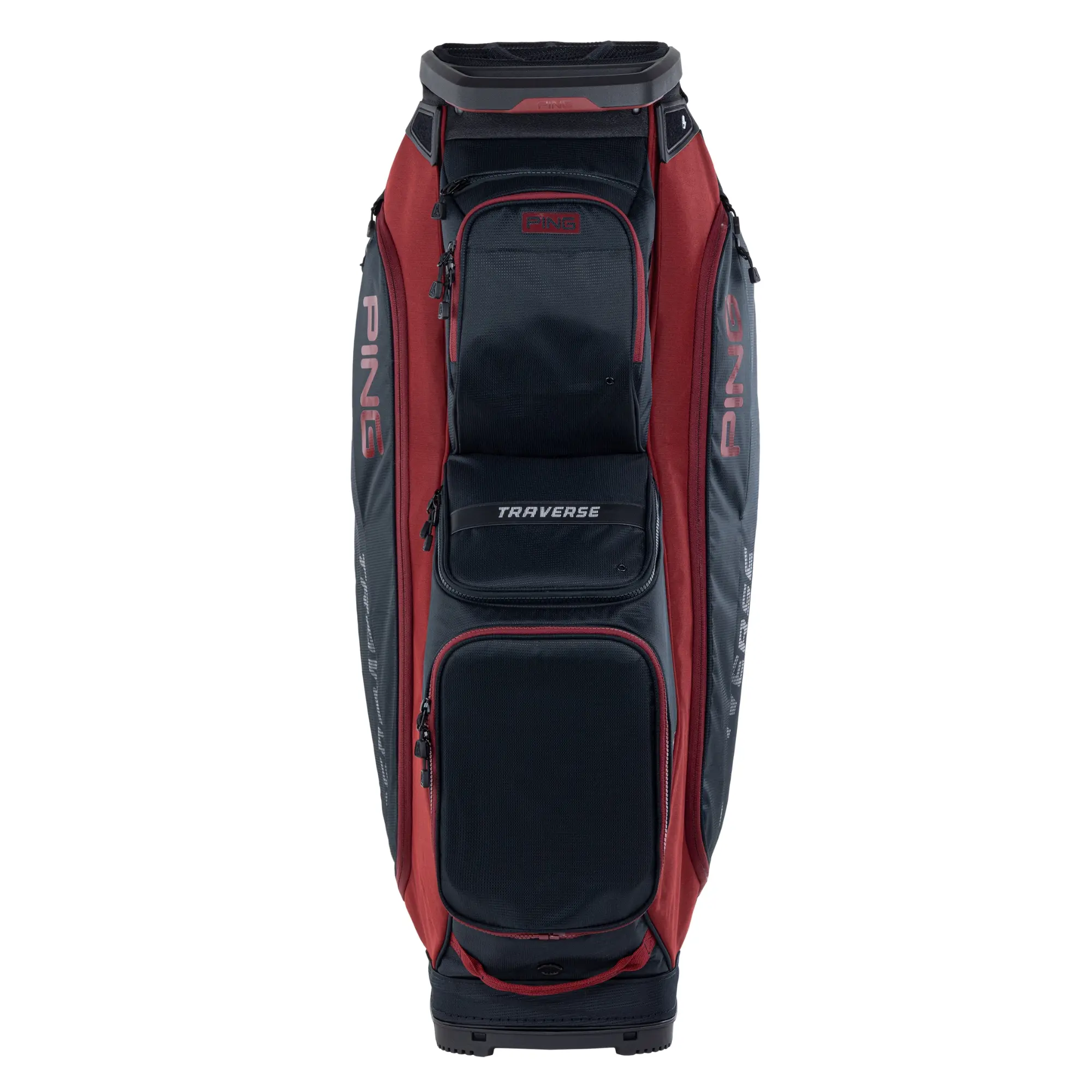 PING Traverse Cart Bag - Black Heather Red - Image 2