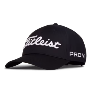 Titleist Tour Performance Golf Hat – Black / White