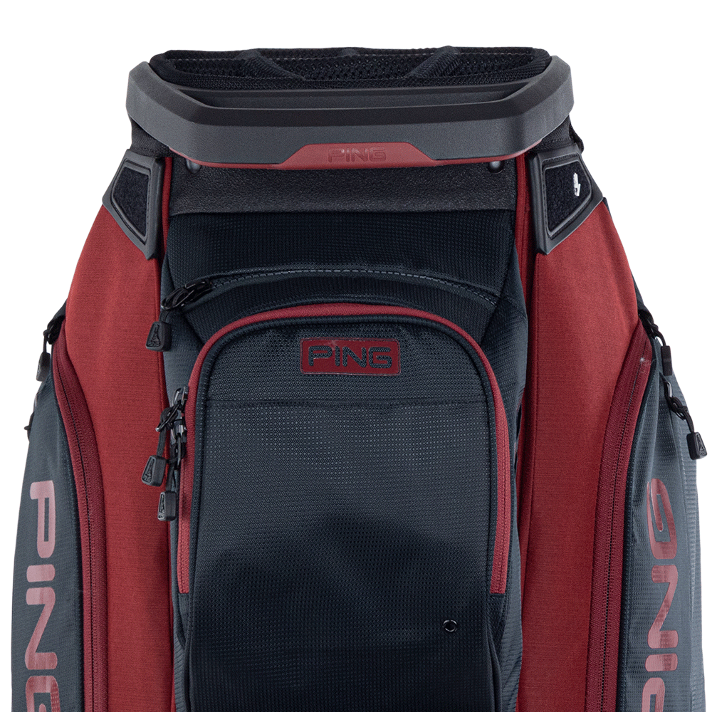 PING Traverse Cart Bag - Black Heather Red - Image 3
