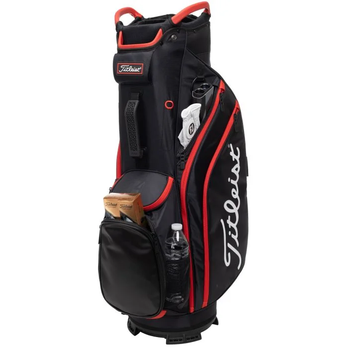 Titleist Cart 14 Lightweight Golf Bag - Black / Black / Red - Image 5