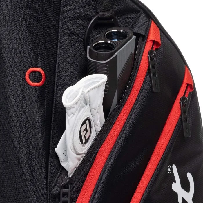 Titleist Cart 14 Lightweight Golf Bag - Black / Black / Red - Image 7