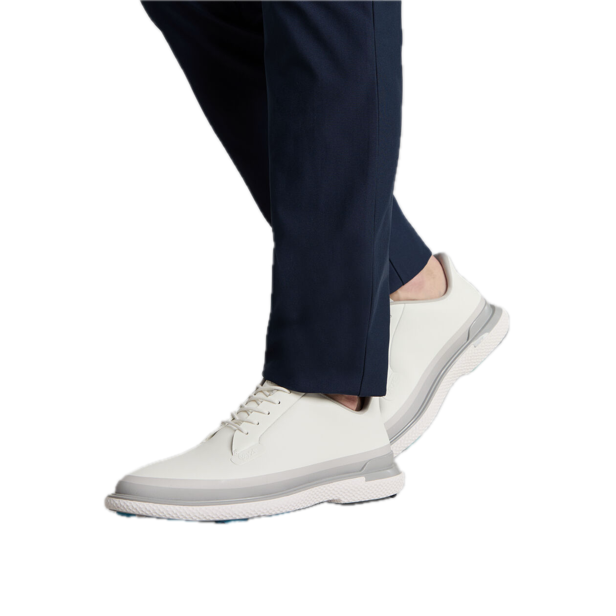 G/FORE Men's Gallivan2r Tuxedo Stripe Golf Shoe - Snow / Nimbus - Image 6