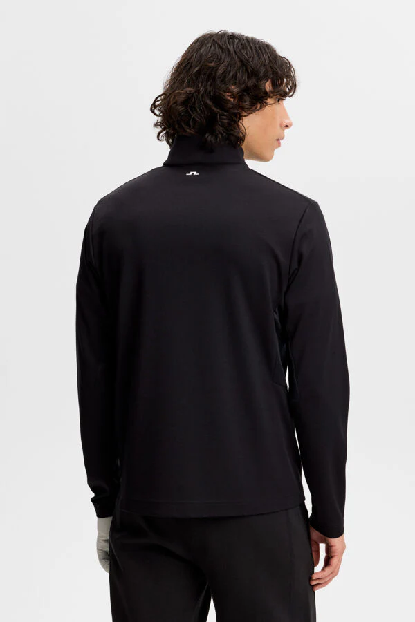 J Lindeberg Leon Quarter Zip Mid Layer - Black - Image 2