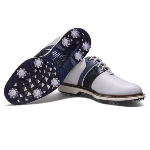 FootJoy Premiere Series Packard Golf Shoes - White/Pageant Blue/Denim (Wide)