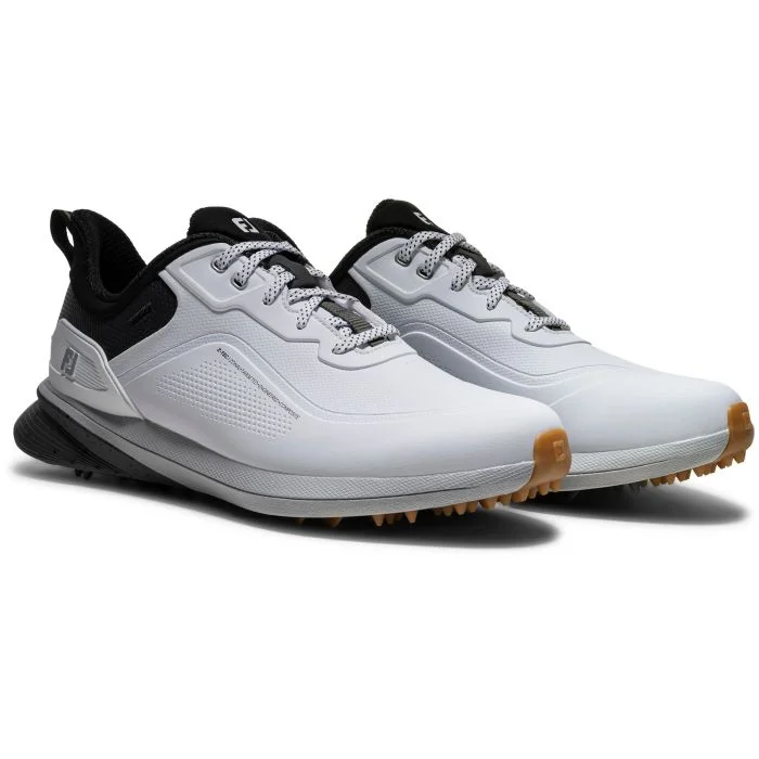 FootJoy Pro/SL Golf Shoes - White/Black/Gum (Medium) - Image 4