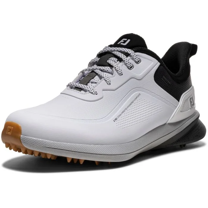 FootJoy Pro/SL Golf Shoes - White/Black/Gum (Medium) - Image 7