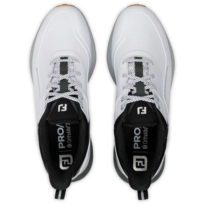 FootJoy Pro/SL Golf Shoes - White/Black/Gum (Medium) - Image 3