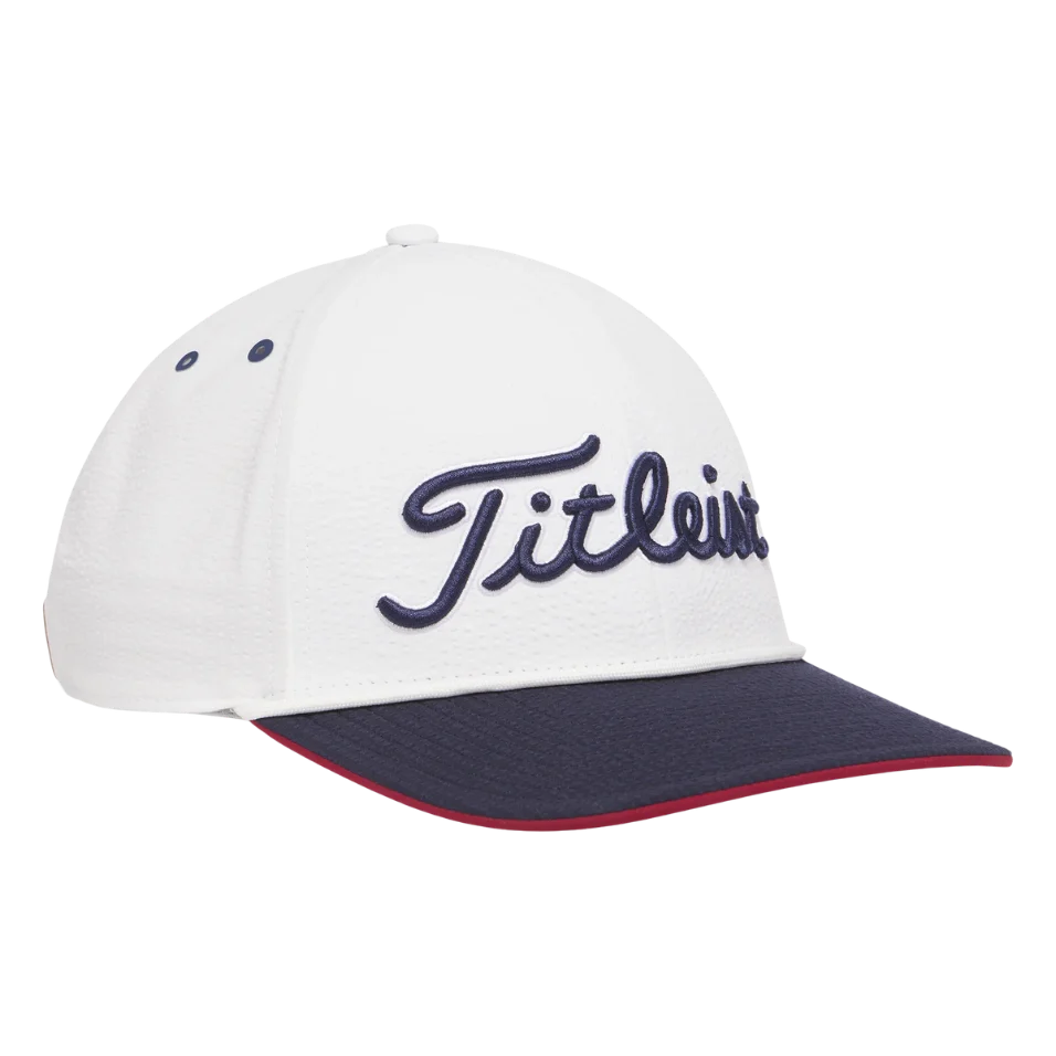 Titleist Players SeerSucker Cap - White/Red/Navy (LIMITED EDITION) - Image 2