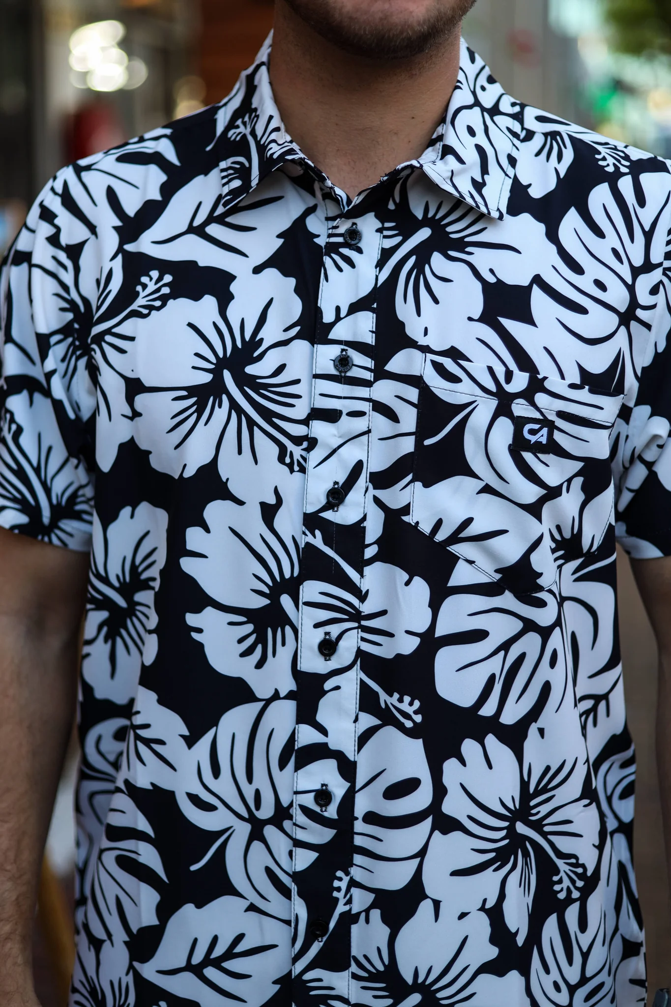 Custom Apparel Mens Button Up - Beach Silhouette - Image 4