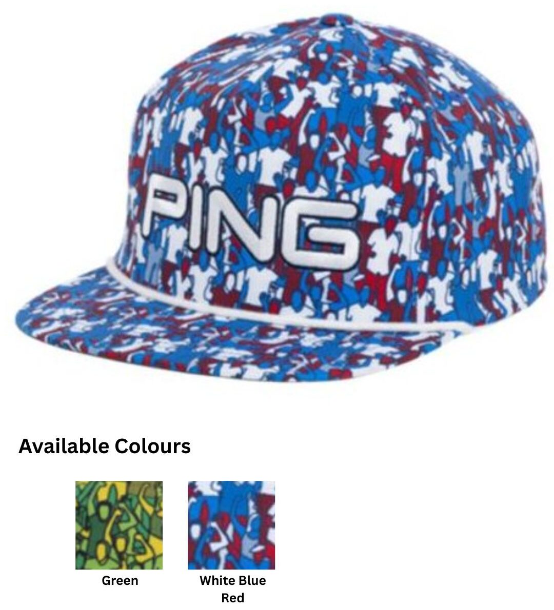 PING Gallery Cap - Blue/White/Red