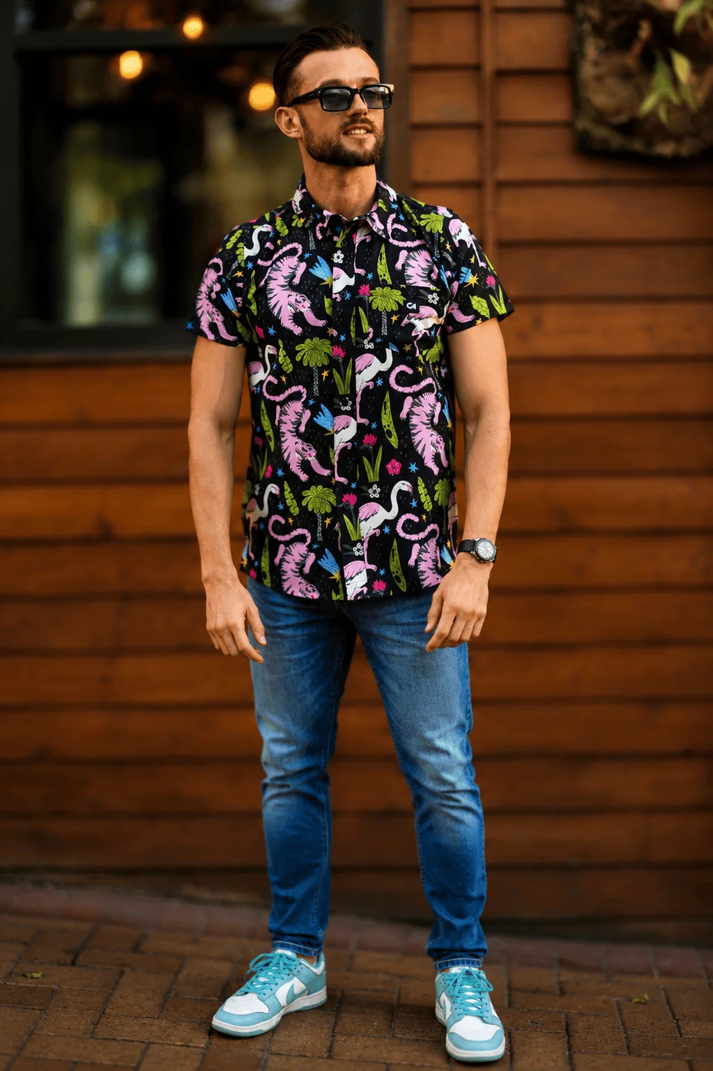Custom Apparel Mens Button Up - Jungle Jive - Image 2